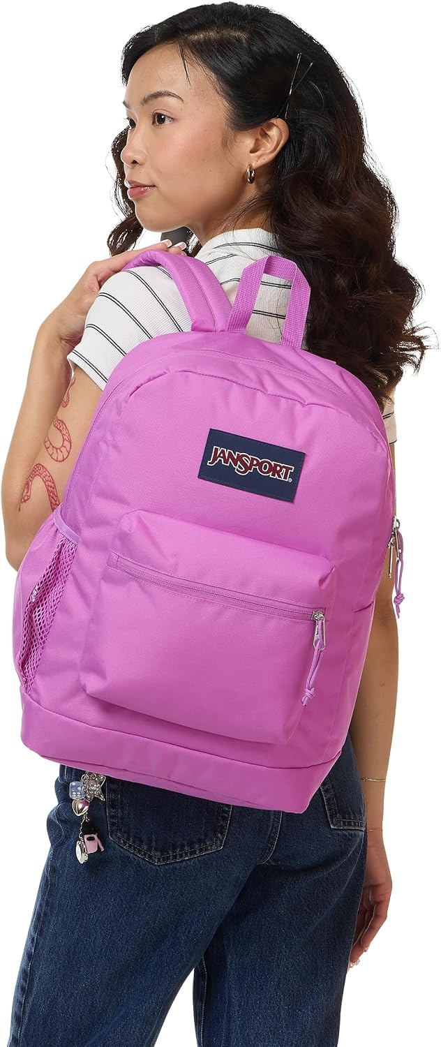 image:imageJanSport 26L Cross Town Plus Backpack Flutter By GreyDigital Fuchsia