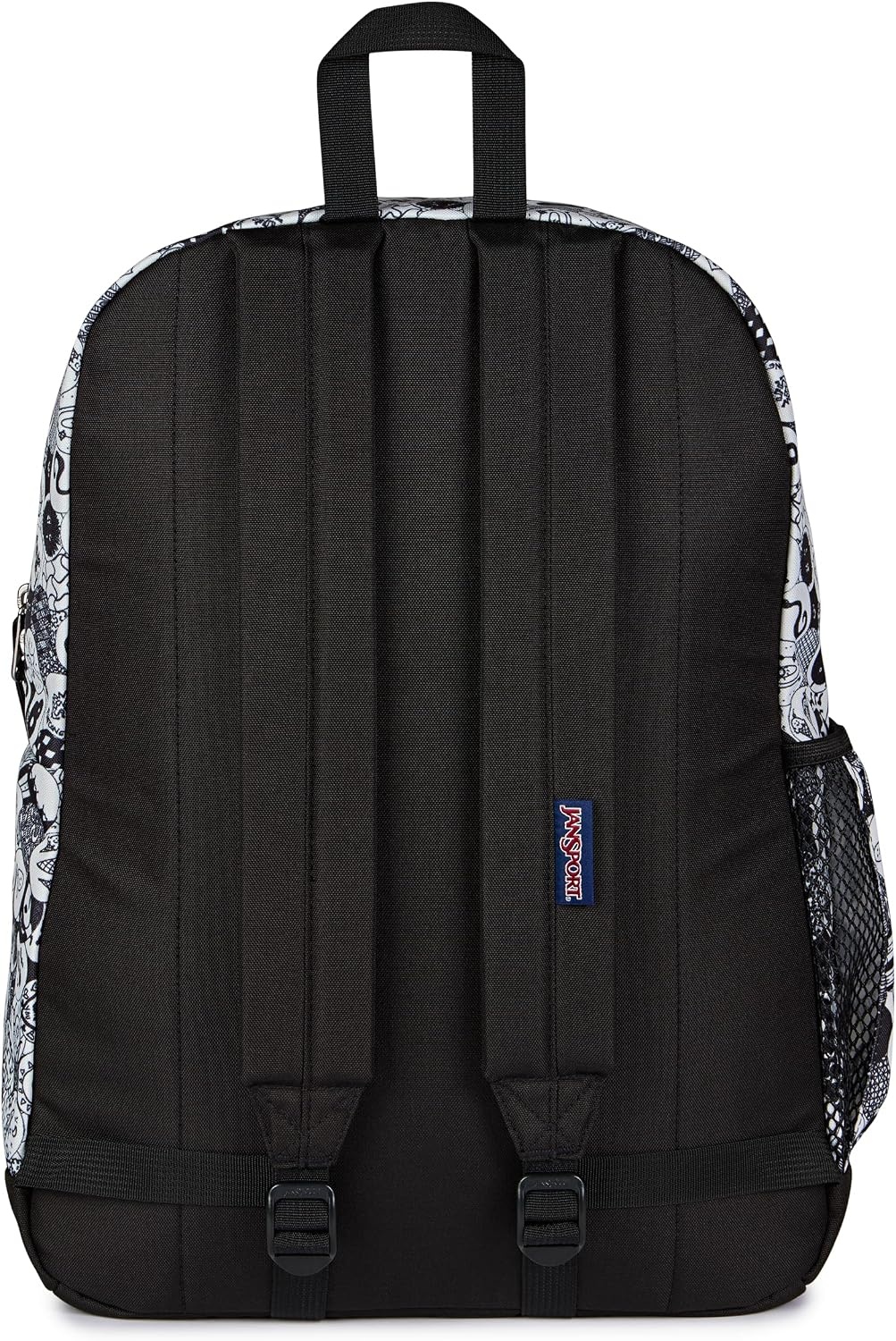 image:imageJanSport 26L Cross Town Plus Backpack Flutter By GreyDoodle Dots BlackWhiteGrey