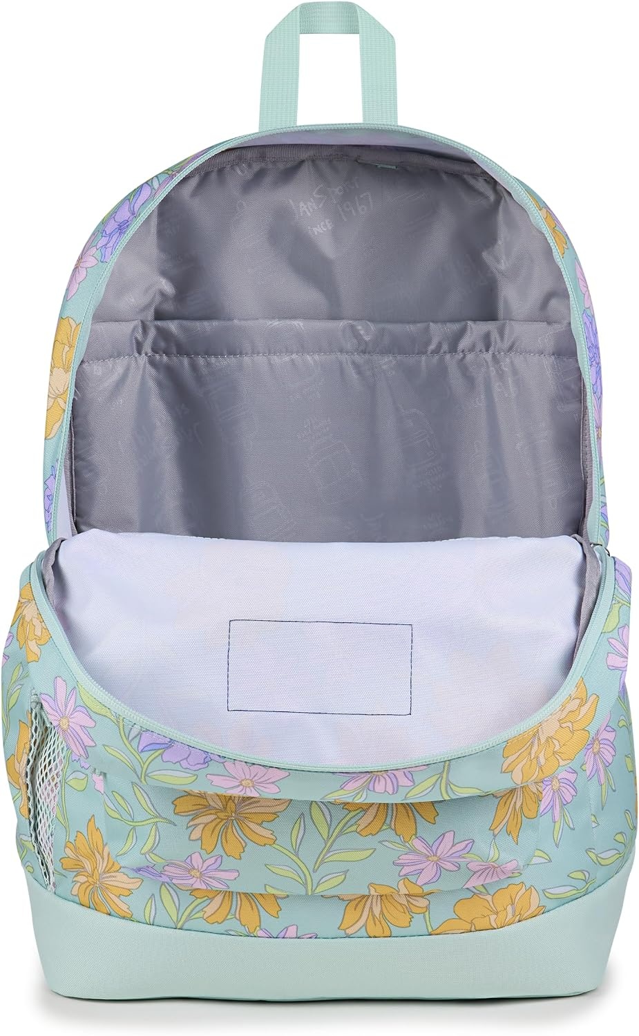 image:imageJanSport 26L Cross Town Plus Backpack Flutter By GreyFaded Floral Fresh Mint