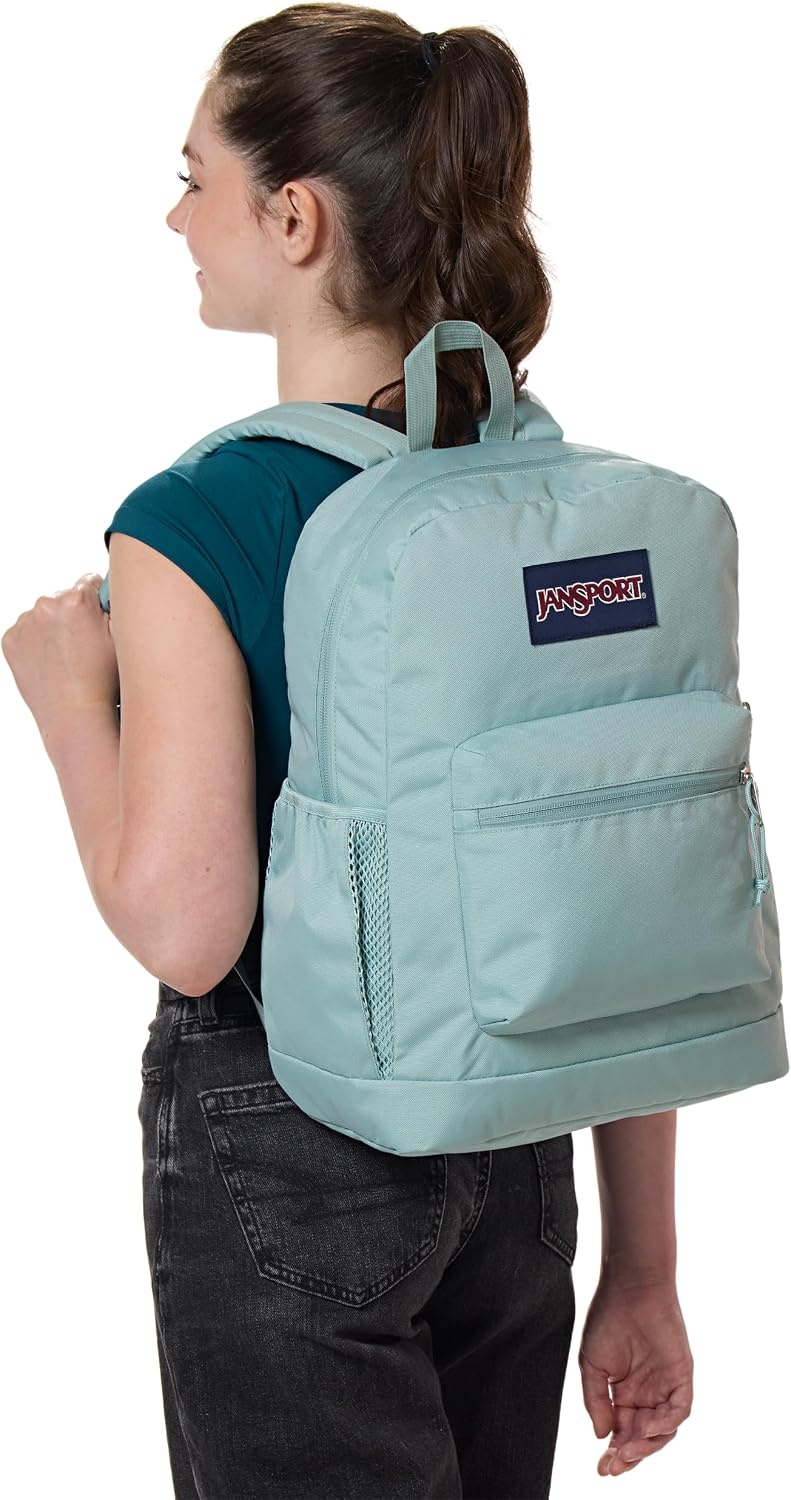 image:imageJanSport 26L Cross Town Plus Backpack Flutter By GreyFaded Sage