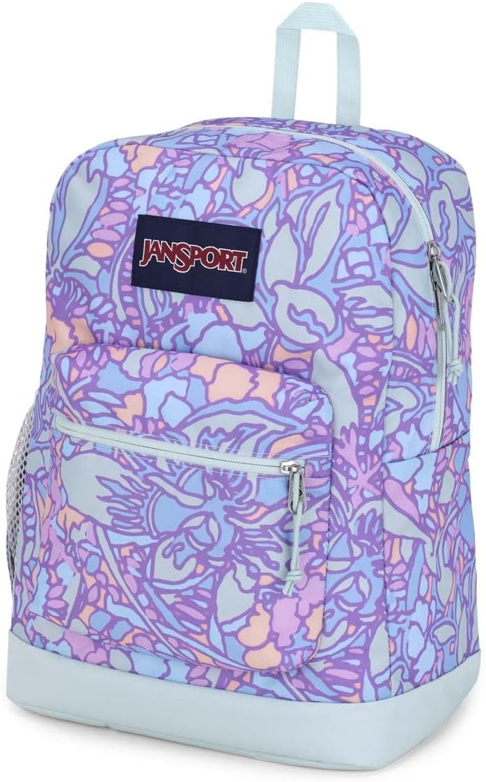 image:imageJanSport 26L Cross Town Plus Backpack Flutter By GreyFluid Floral Pastel Lilac