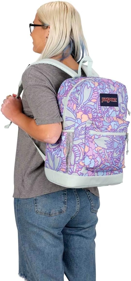 image:imageJanSport 26L Cross Town Plus Backpack Flutter By GreyFluid Floral Pastel Lilac