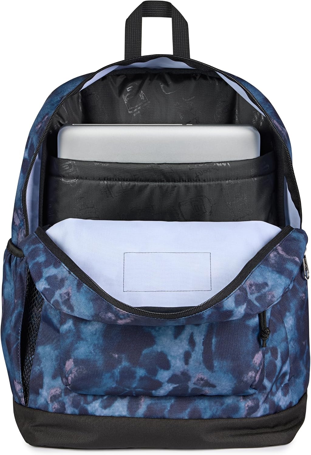 image:imageJanSport 26L Cross Town Plus Backpack Flutter By GreyGhostly Florals NavyPurplePink