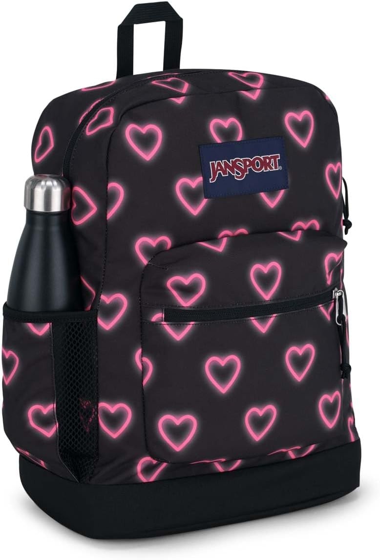 image:imageJanSport 26L Cross Town Plus Backpack Flutter By GreyHappy Hearts Black