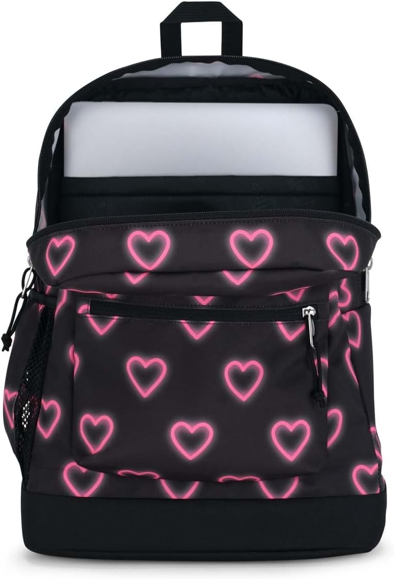 image:imageJanSport 26L Cross Town Plus Backpack Flutter By GreyHappy Hearts Black