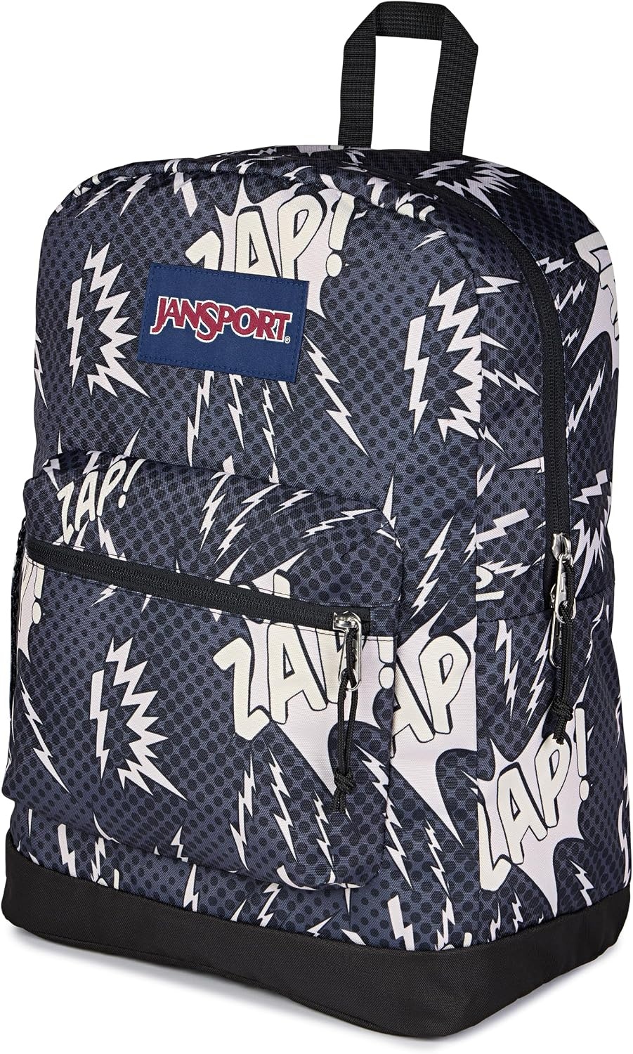 image:imageJanSport 26L Cross Town Plus Backpack Flutter By GreyHigh Voltage BlackGreyCharcoal