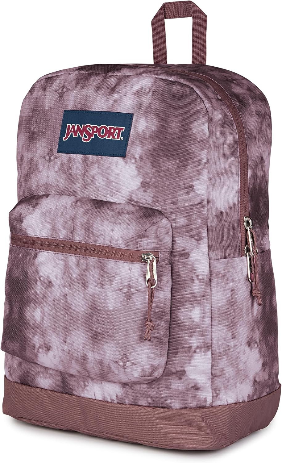 image:imageJanSport 26L Cross Town Plus Backpack Flutter By GreyIce Dye Mahogany HazeWhite