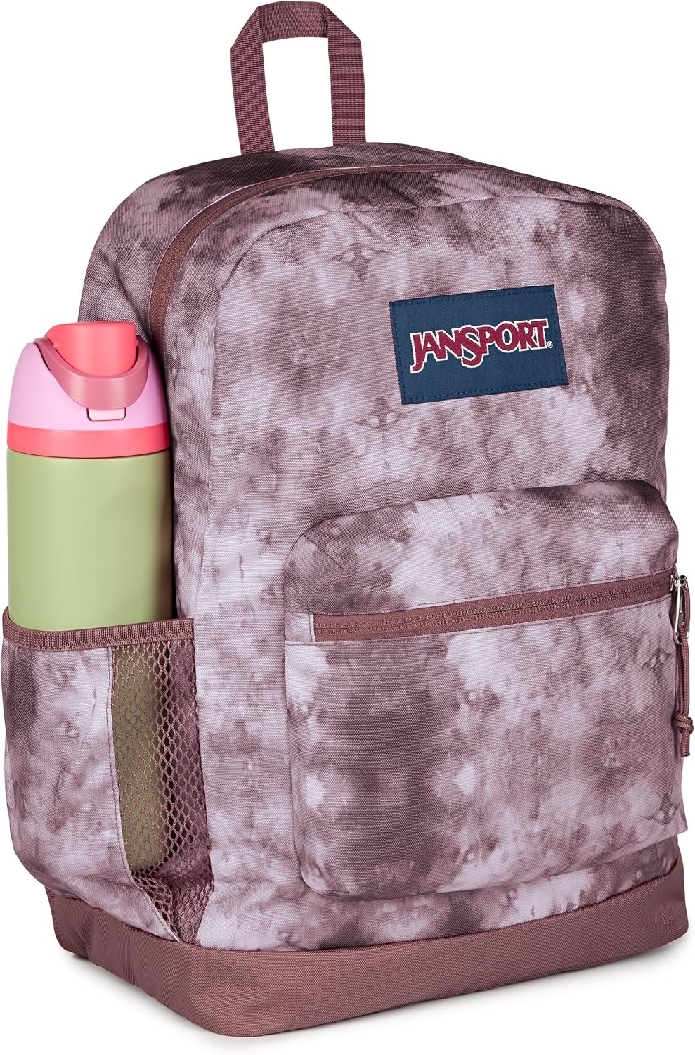 image:imageJanSport 26L Cross Town Plus Backpack Flutter By GreyIce Dye Mahogany HazeWhite