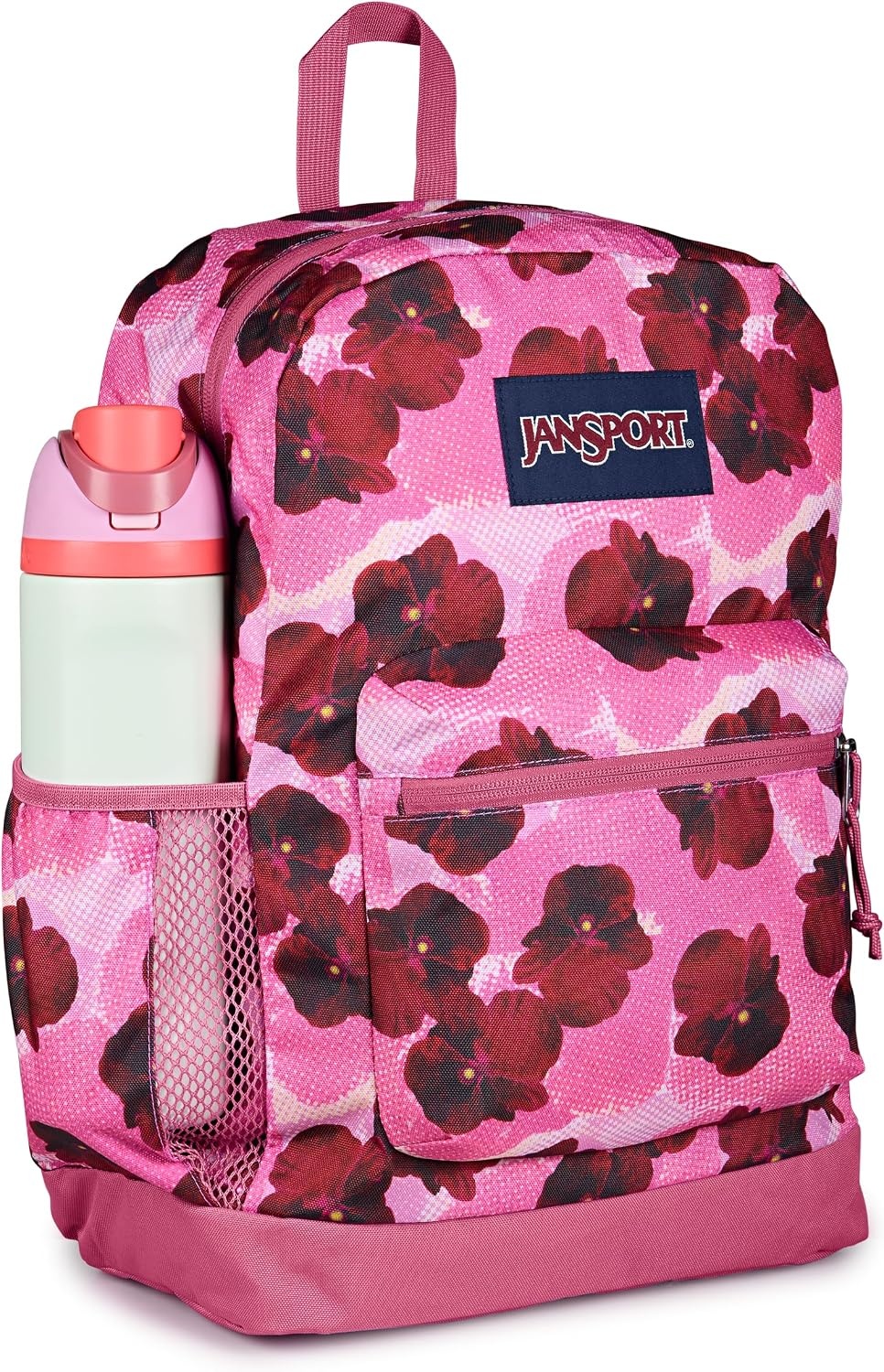 image:imageJanSport 26L Cross Town Plus Backpack Flutter By GreyPop Art Pansies Digital FuchsiaMulti