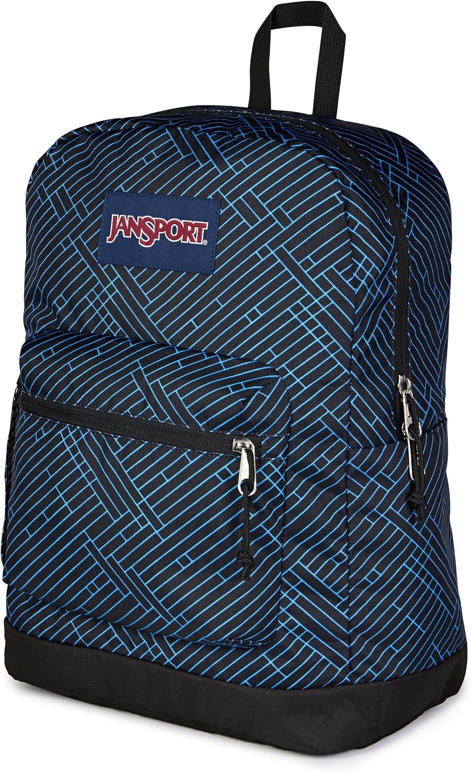 image:imageJanSport 26L Cross Town Plus Backpack Flutter By GreyTeam Stripes BlackBlackAzul