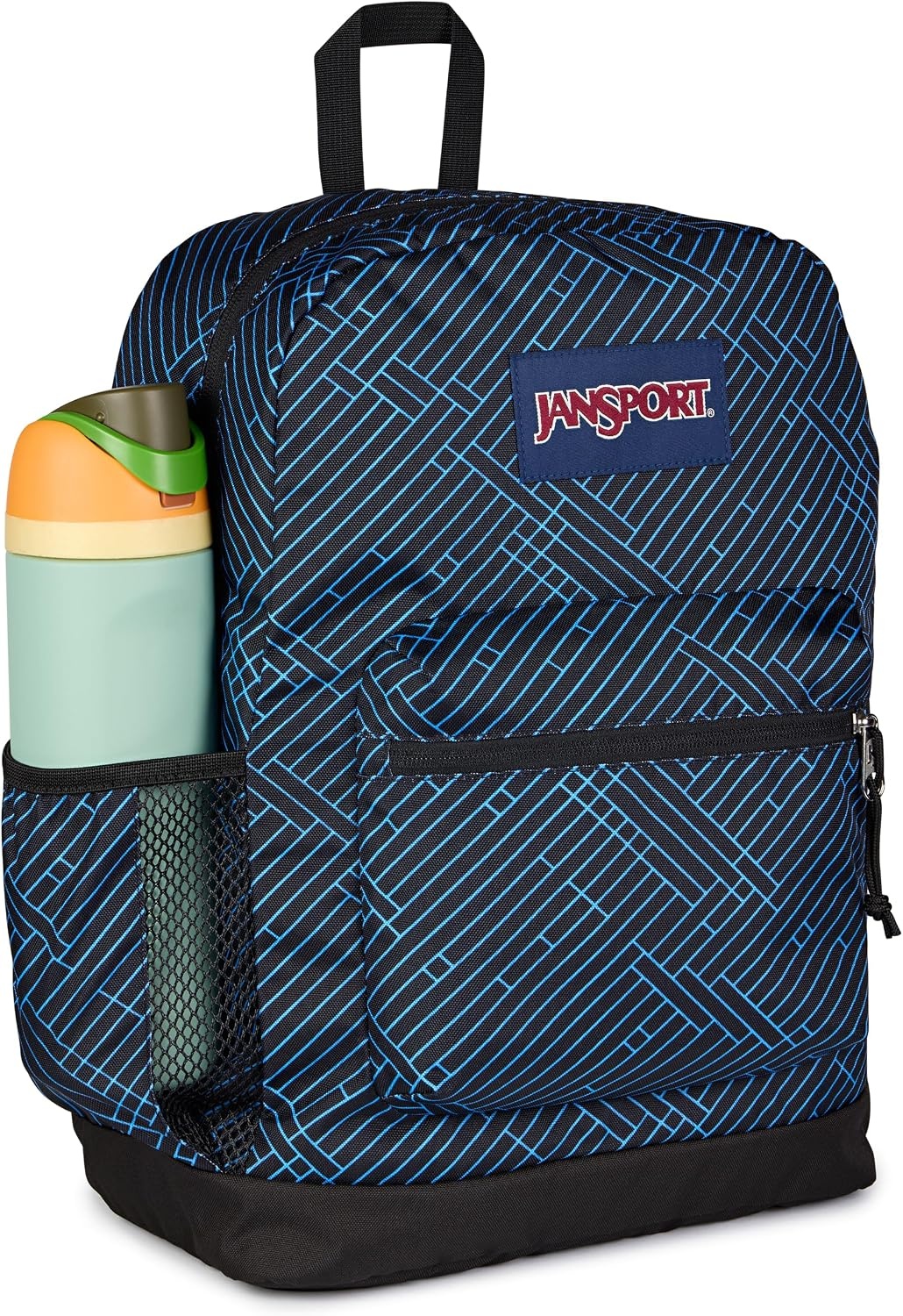 image:imageJanSport 26L Cross Town Plus Backpack Flutter By GreyTeam Stripes BlackBlackAzul