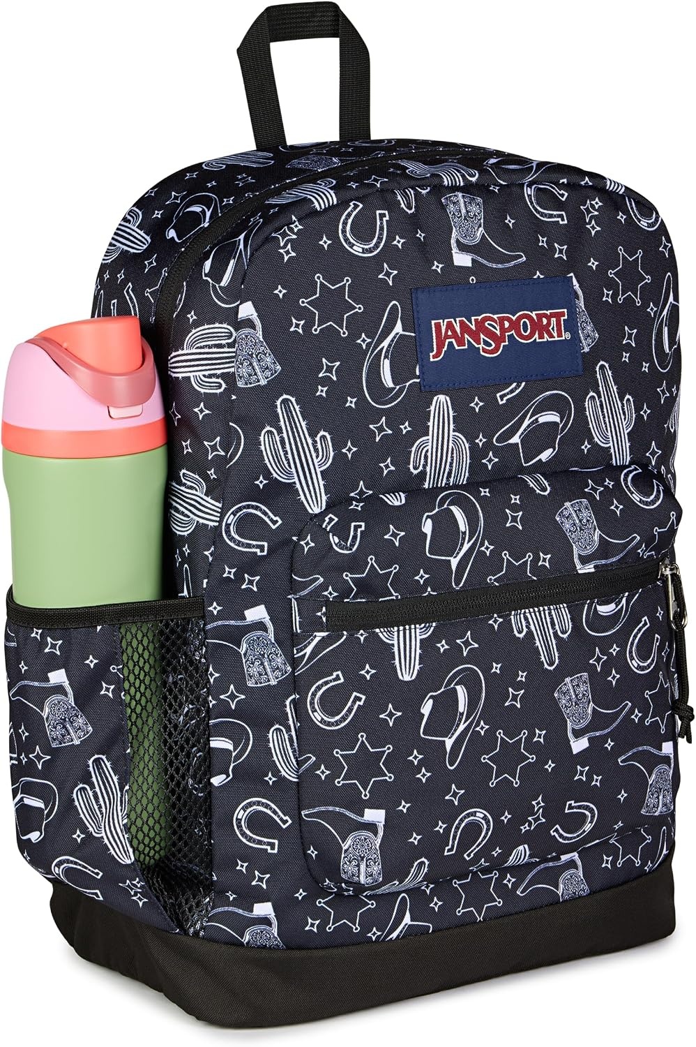 image:imageJanSport 26L Cross Town Plus Backpack Flutter By GreyWild West Escape BlackBlackWhite