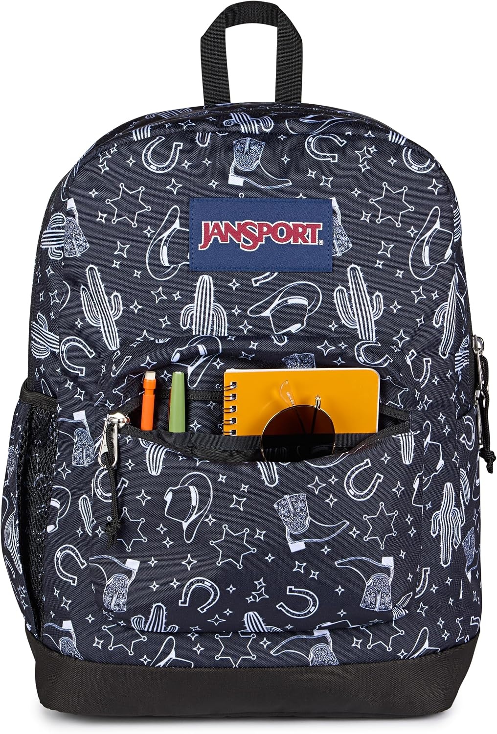 image:imageJanSport 26L Cross Town Plus Backpack Flutter By GreyWild West Escape BlackBlackWhite