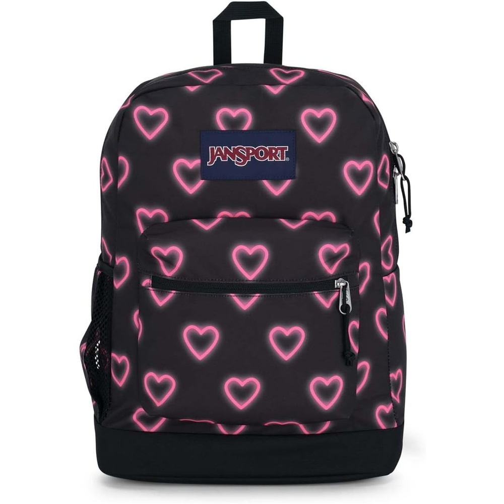image:imageJanSport 26L Cross Town Plus Backpack Flutter By GreyHappy Hearts Black