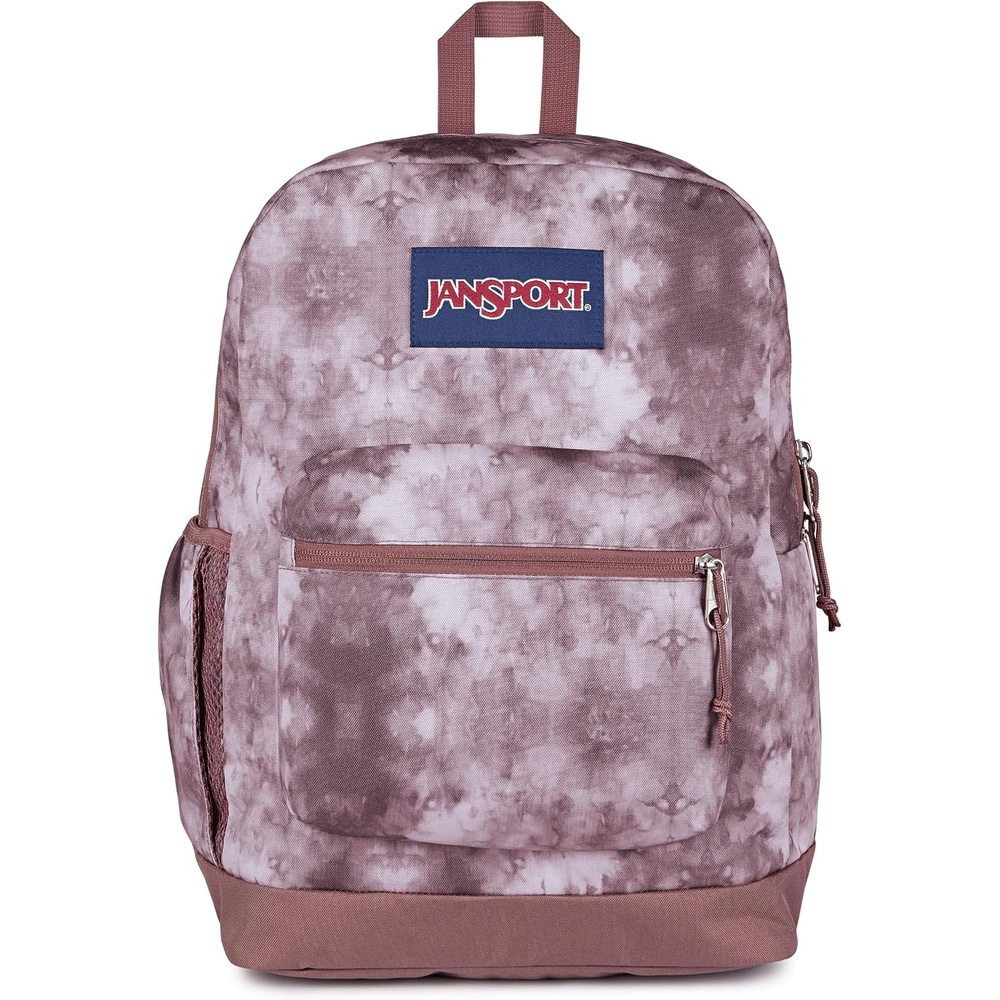 image:imageJanSport 26L Cross Town Plus Backpack Flutter By GreyIce Dye Mahogany HazeWhite