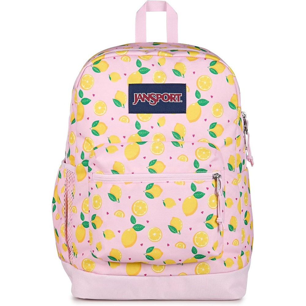 image:imageJanSport 26L Cross Town Plus Backpack Flutter By GreyLemonade Stand Pink IceYellowGreen