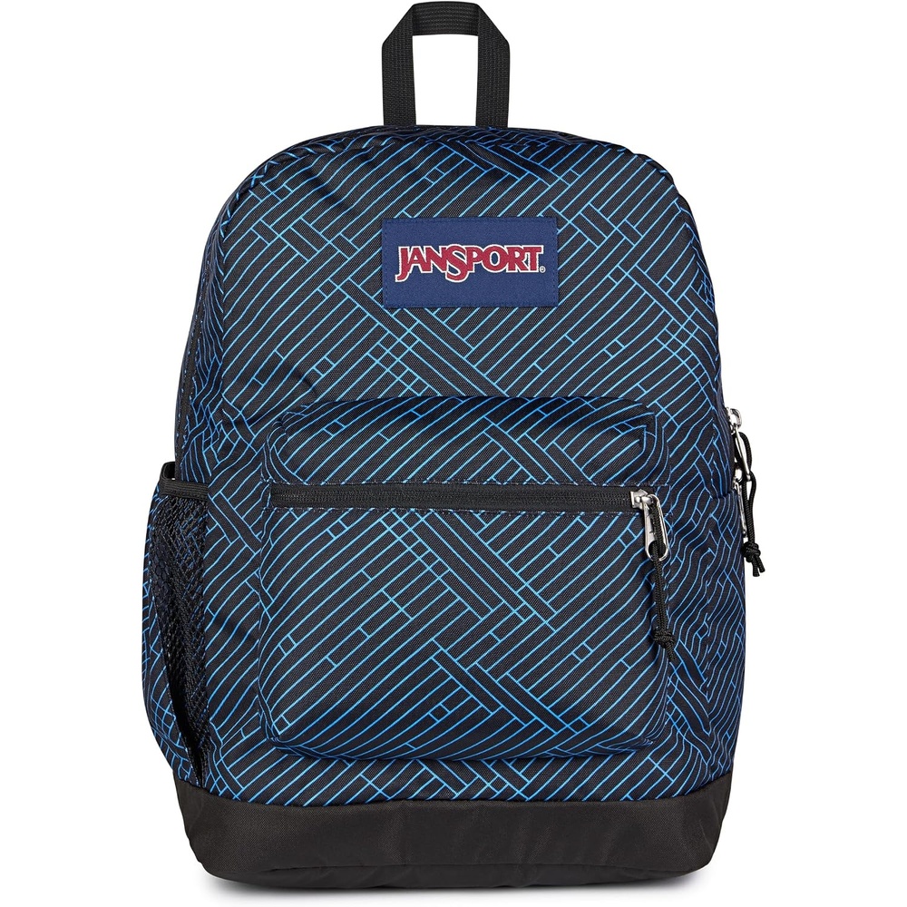 image:imageJanSport 26L Cross Town Plus Backpack Flutter By GreyTeam Stripes BlackBlackAzul