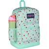JanSport 26L Cross Town Plus Backpack, Flutter By Grey(Apple Orchard Magic Mint/Pink/Red)