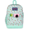 JanSport 26L Cross Town Plus Backpack, Flutter By Grey(Apple Orchard Magic Mint/Pink/Red)