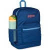 JanSport 26L Cross Town Plus Backpack, Flutter By Grey(Color Blocked Navy/Elemental Blue/Ele)