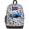 JanSport 26L Cross Town Plus Backpack, Flutter By Grey(Doodle Dots Black/White/Grey)