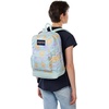 JanSport 26L Cross Town Plus Backpack, Flutter By Grey(Faded Floral Fresh Mint)