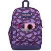JanSport 26L Cross Town Plus Backpack, Flutter By Grey(Flutter By Purple)