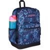 JanSport 26L Cross Town Plus Backpack, Flutter By Grey(Ghostly Florals Navy/Purple/Pink)