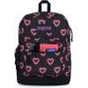 JanSport 26L Cross Town Plus Backpack, Flutter By Grey(Happy Hearts Black)