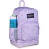 JanSport 26L Cross Town Plus Backpack, Flutter By Grey(Pastel Petals Lilac/Blue/Pink/Green)