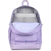 JanSport 26L Cross Town Plus Backpack, Flutter By Grey(Pastel Petals Lilac/Blue/Pink/Green)