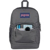 JanSport 26L Cross Town Plus Backpack, Flutter By Grey(Smokey Grit)