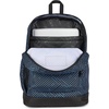 JanSport 26L Cross Town Plus Backpack, Flutter By Grey(Team Stripes Black/Black/Azul)