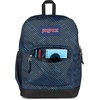JanSport 26L Cross Town Plus Backpack, Flutter By Grey(Team Stripes Black/Black/Azul)