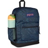 JanSport 26L Cross Town Plus Backpack, Flutter By Grey(Team Stripes Black/Black/Azul)