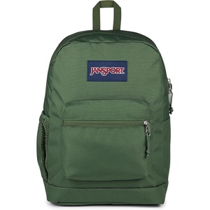 JanSport 26L Cross Town Plus Backpack, Flutter By Grey(Cargo Green)