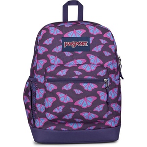 JanSport 26L Cross Town Plus Backpack, Flutter By Grey(Flutter By Purple)
