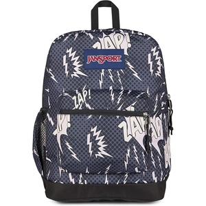 JanSport 26L Cross Town Plus Backpack, Flutter By Grey(High Voltage Black/Grey/Charcoal)