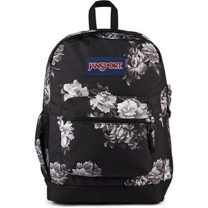 JanSport 26L Cross Town Plus Backpack, Flutter By Grey(Magnolia Mirage)