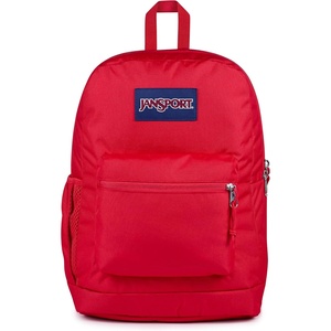 JanSport 26L Cross Town Plus Backpack, Flutter By Grey(Red Tape)