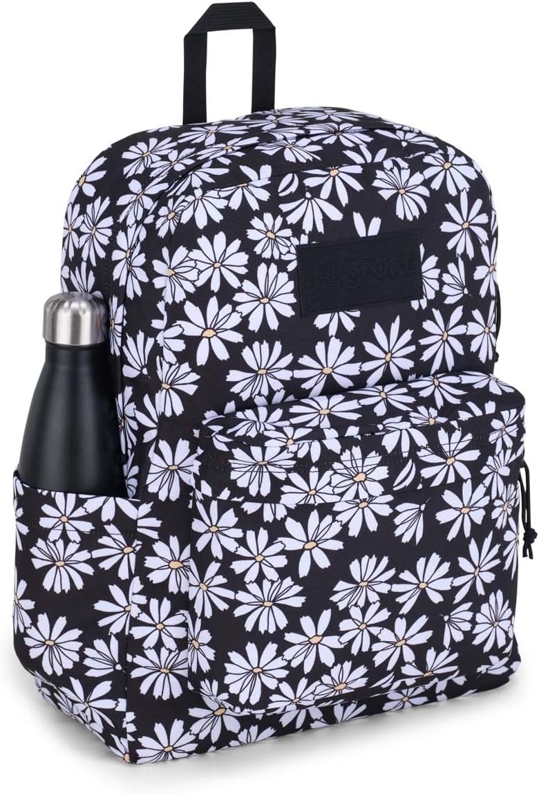 image:imageJanSport SuperBreak Plus Backpack with Padded 15inch Laptop Sleeve and Integrated Bottle Pocket Spacious and Durable Daypack for Work and Travel Army GreenPunk Pansies Black