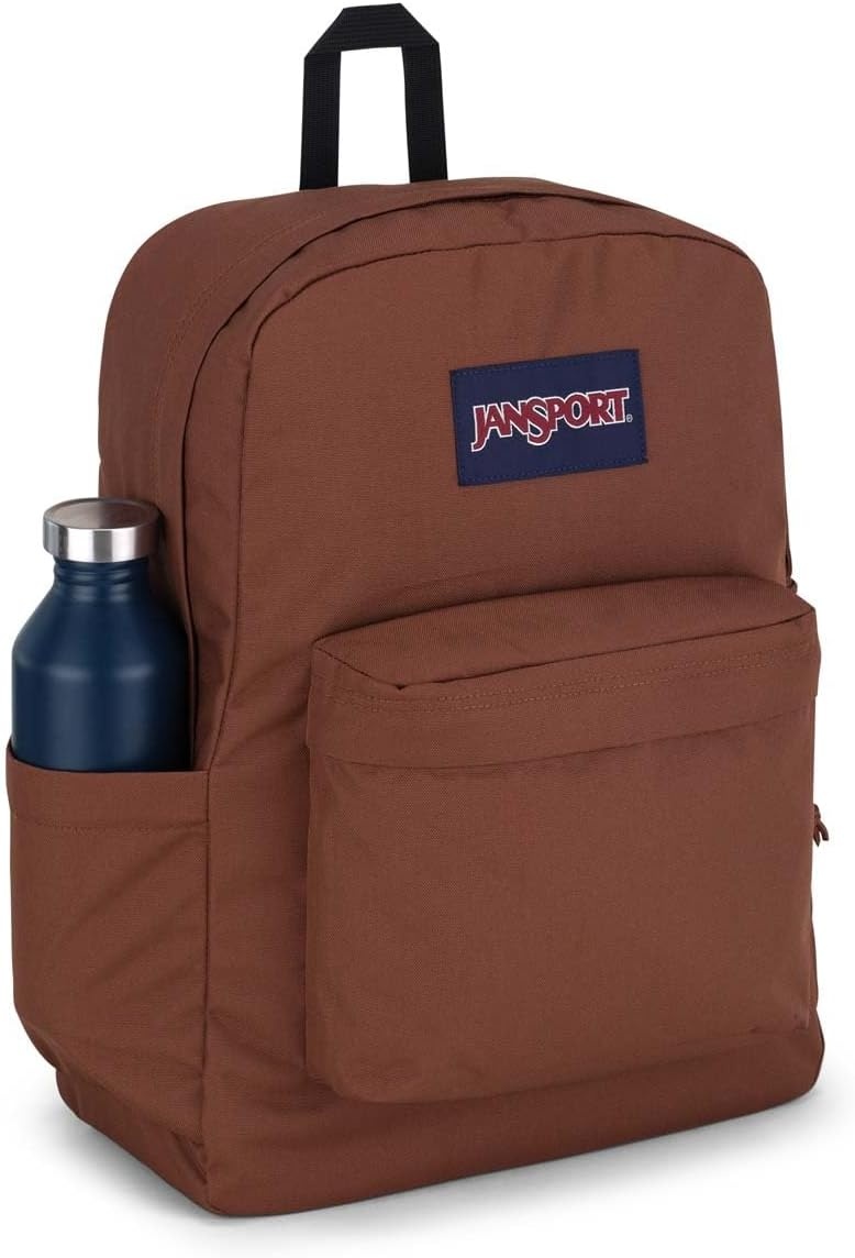 image:imageJanSport SuperBreak Plus Backpack with Padded 15inch Laptop Sleeve and Integrated Bottle Pocket Spacious and Durable Daypack for Work and Travel Army GreenBasic Brown