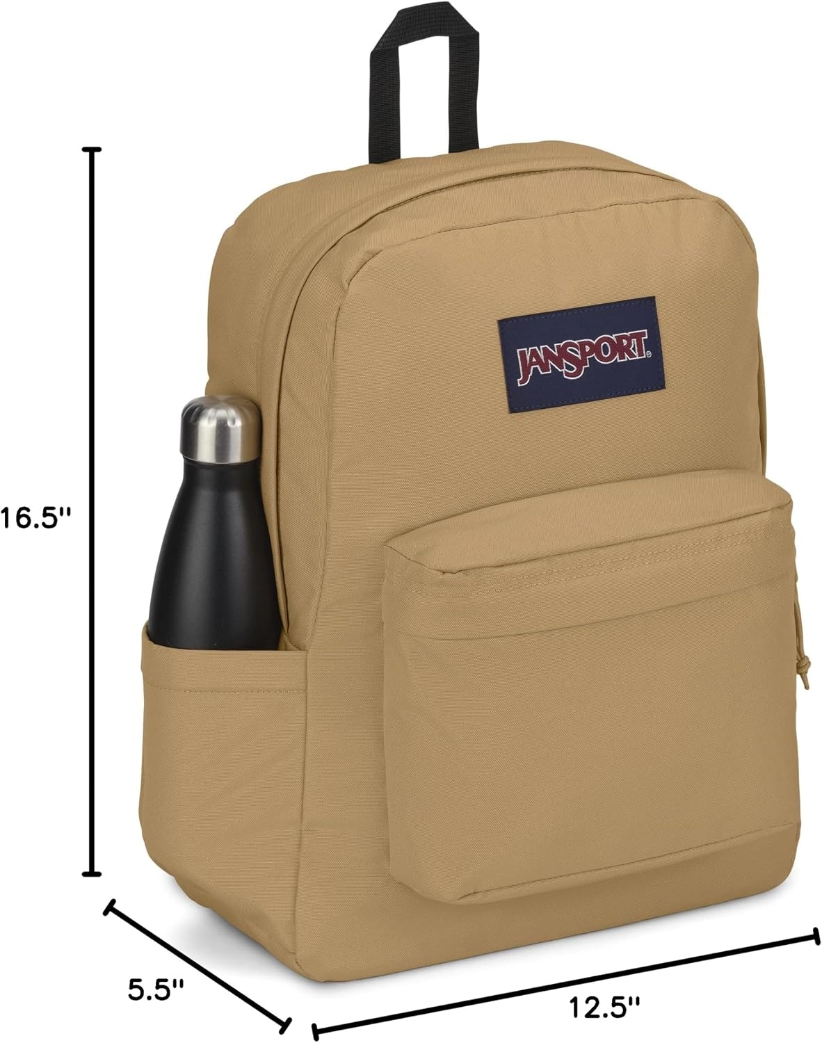 image:imageJanSport SuperBreak Plus Backpack with Padded 15inch Laptop Sleeve and Integrated Bottle Pocket Spacious and Durable Daypack for Work and Travel Army GreenCurry