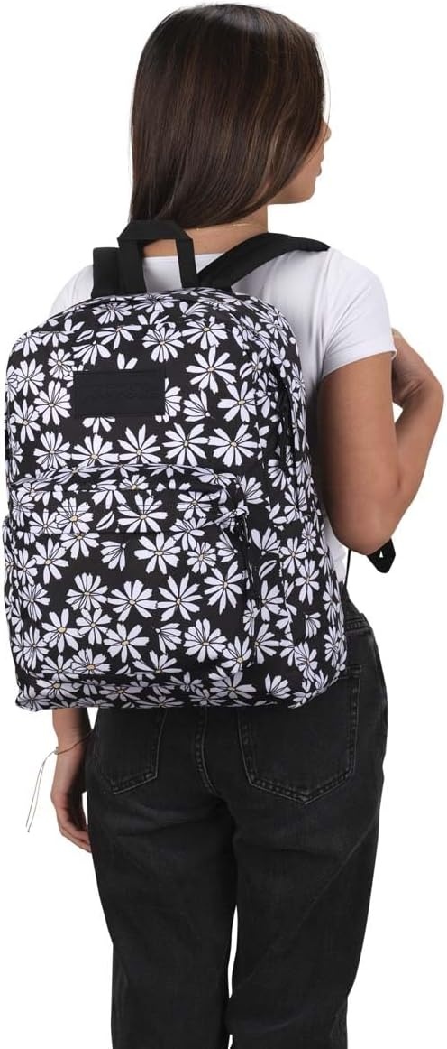 image:imageJanSport SuperBreak Plus Backpack with Padded 15inch Laptop Sleeve and Integrated Bottle Pocket Spacious and Durable Daypack for Work and Travel Army GreenPunk Pansies Black