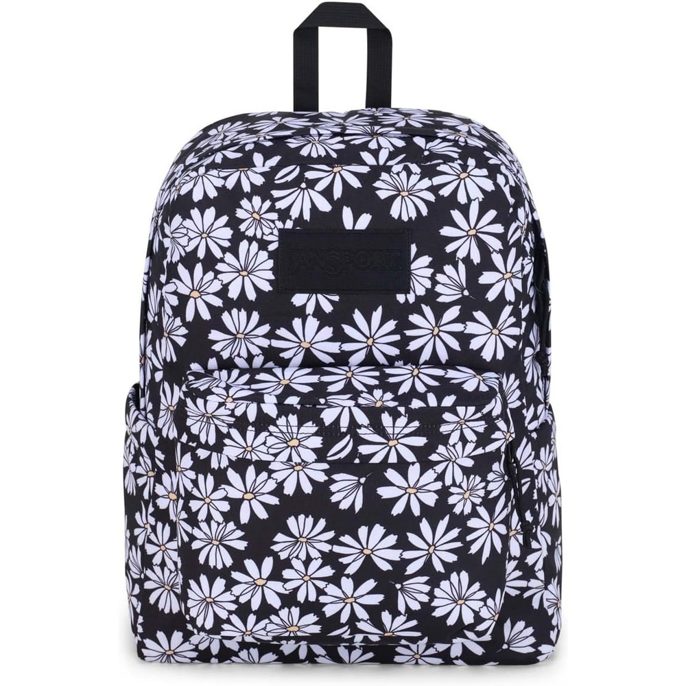 image:imageJanSport SuperBreak Plus Backpack with Padded 15inch Laptop Sleeve and Integrated Bottle Pocket Spacious and Durable Daypack for Work and Travel Army GreenPunk Pansies Black