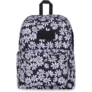 JanSport SuperBreak Plus Backpack with Padded 15-inch Laptop Sleeve and Integrated Bottle Pocket – Spacious and Durable Daypack for Work and Travel – Army Green(Punk Pansies Black)
