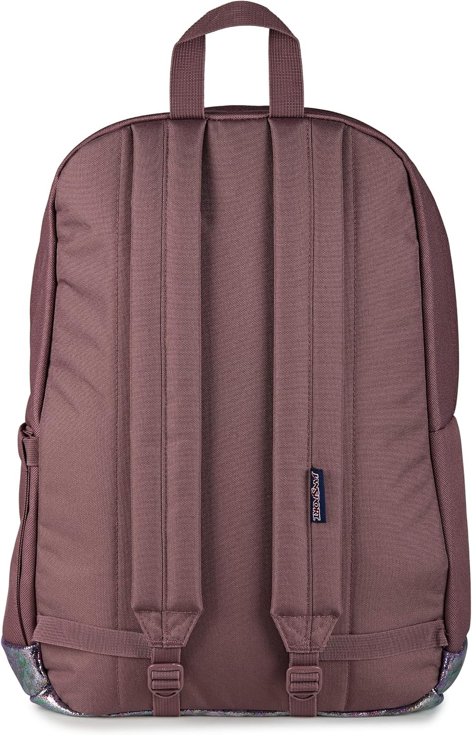 image:imageJanSport Right Pack Expressions Backpack Main Compartment 15inch Padded Laptop Compartment Side Water Bottle Pocket Utility Pocket with Zippered Rain Flap Denim Wash BlueBog Glam Suede Mahogany HazeBrnPink