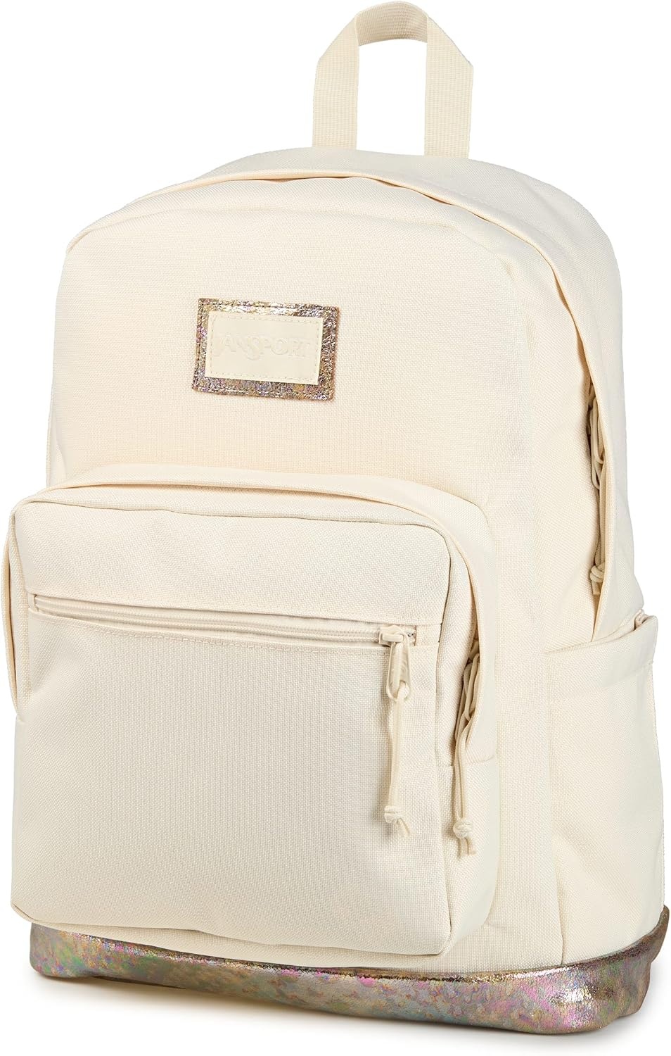 image:imageJanSport Right Pack Expressions Backpack Main Compartment 15inch Padded Laptop Compartment Side Water Bottle Pocket Utility Pocket with Zippered Rain Flap Denim Wash BlueBog Glam Suede Moon FlowerBrown