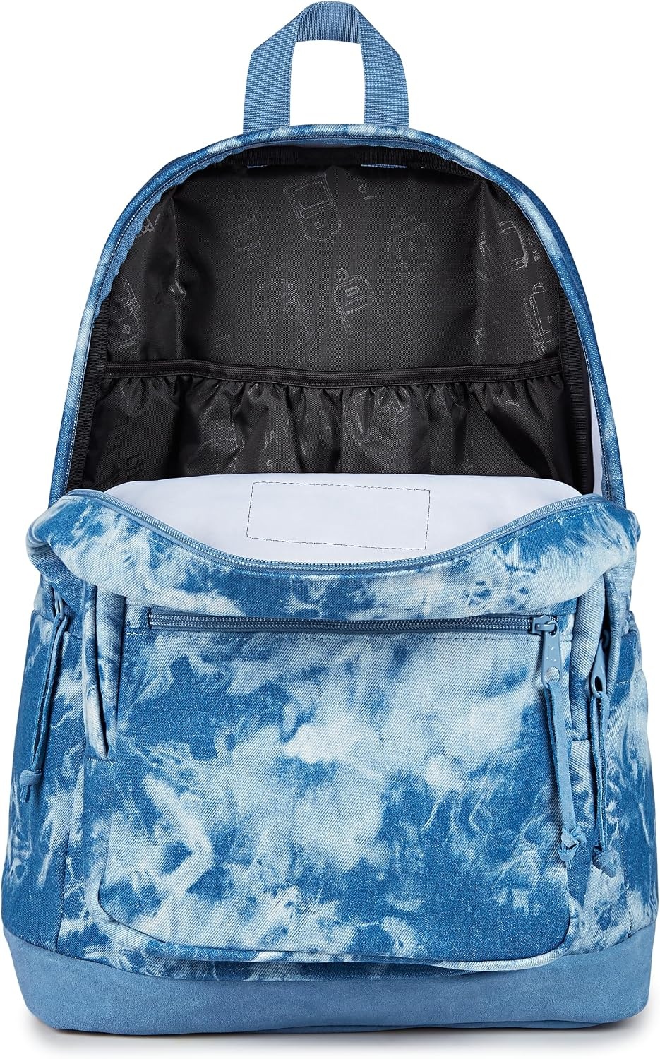 image:imageJanSport Right Pack Expressions Backpack Main Compartment 15inch Padded Laptop Compartment Side Water Bottle Pocket Utility Pocket with Zippered Rain Flap Denim Wash BlueDenim Wash Blue