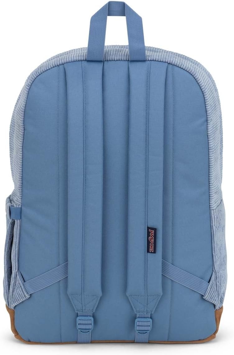 image:imageJanSport Right Pack Expressions Backpack Main Compartment 15inch Padded Laptop Compartment Side Water Bottle Pocket Utility Pocket with Zippered Rain Flap Denim Wash BlueEmbossed Hearts Blue